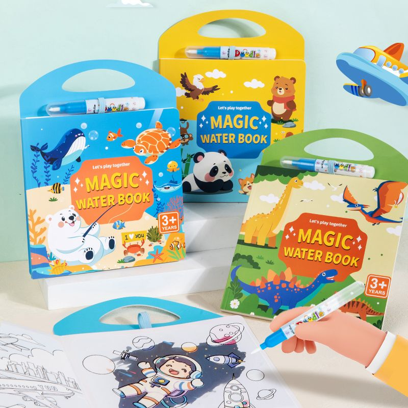 Reusable Drawing Magic Water Pen Coloring Book For kids