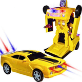 Transformer Robot Car Toy With Lights & Sound For Kids