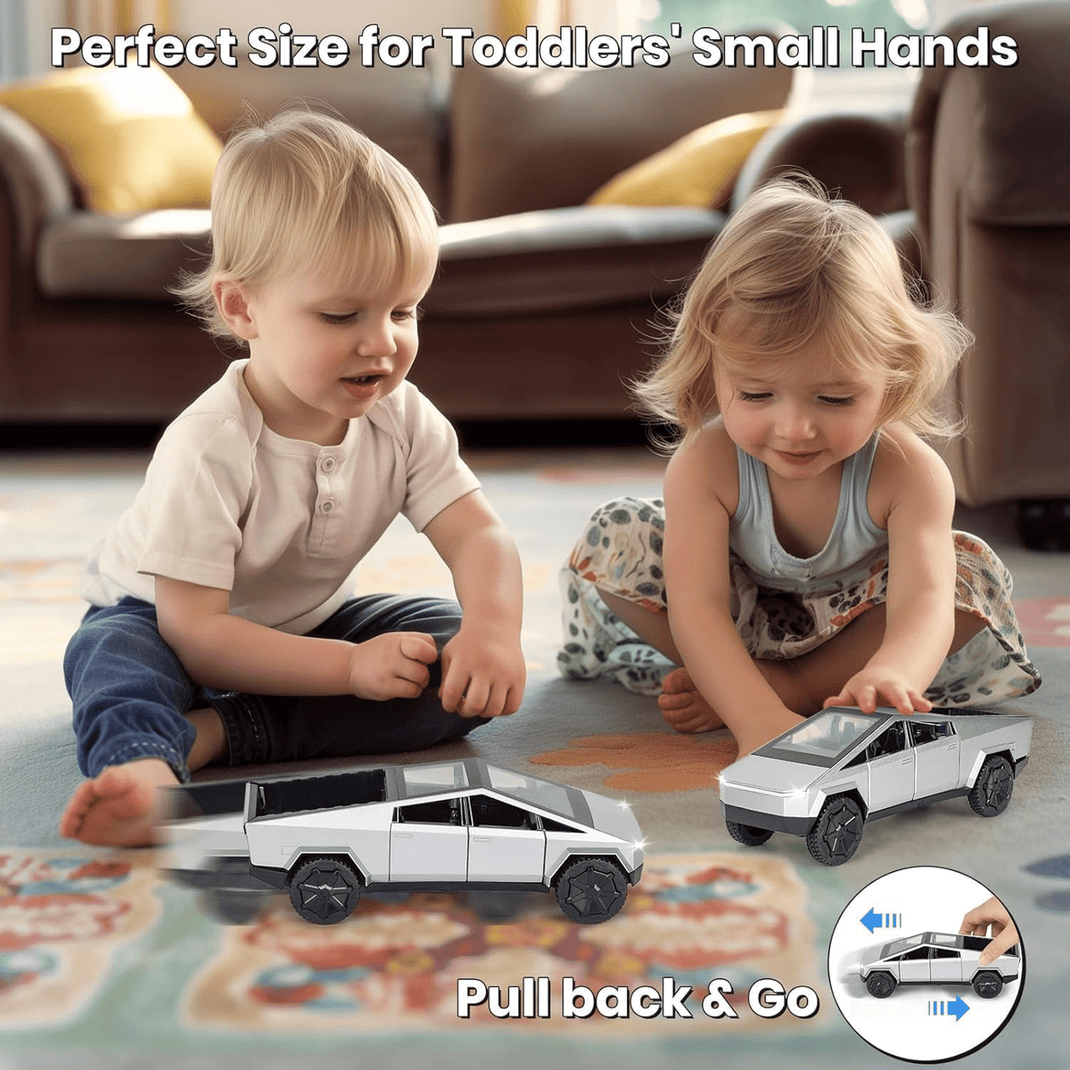 Cybertruck Diecast Car Toy Collection for Kids - 1 Pc (Random Color)