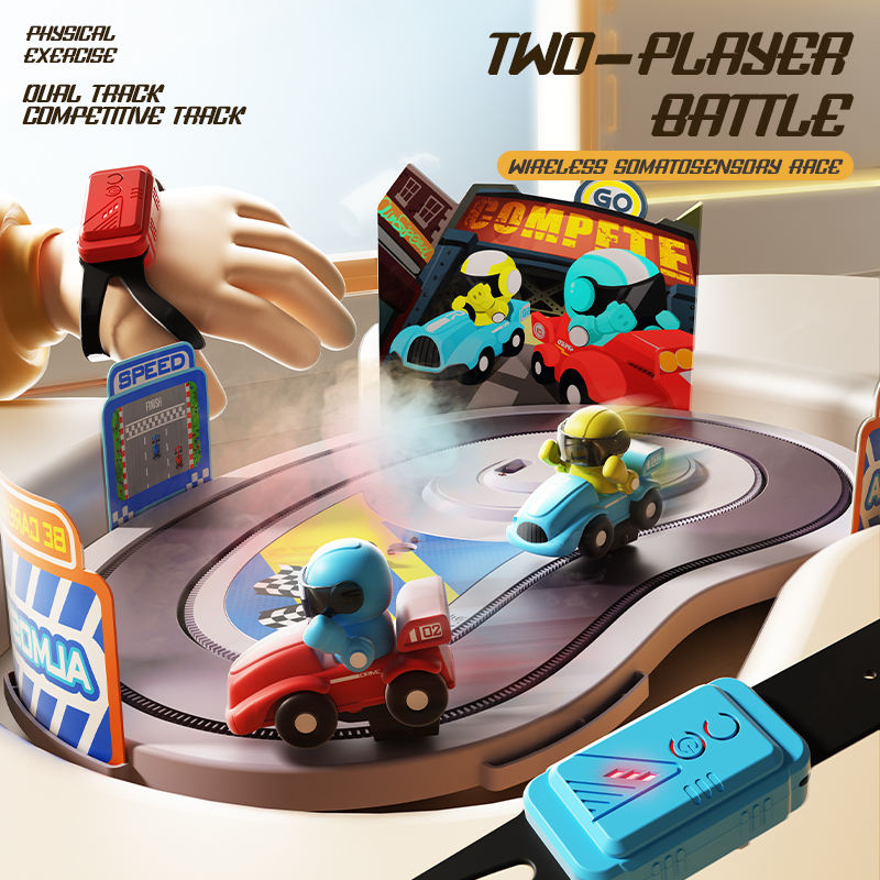 Two-Player Hand Gesture Control Race Track Set for Kids (P010)