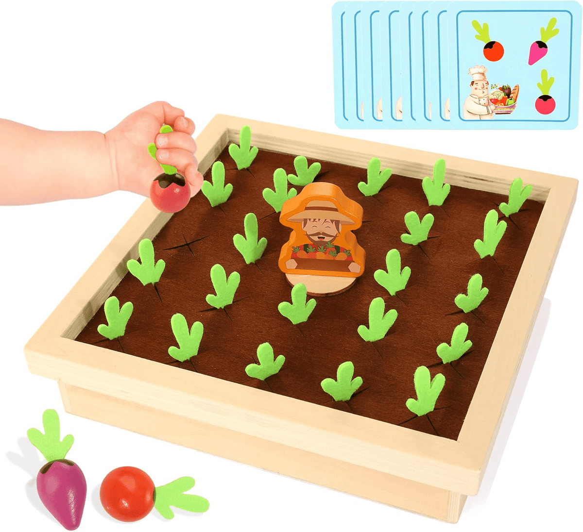 Wooden Vegetable Harvest Learning Game (YT-3688)