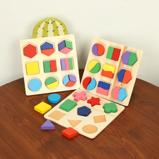 Wooden Puzzle Shapes Educational Toy For Kids - 1 PC (Random) | 2025-7