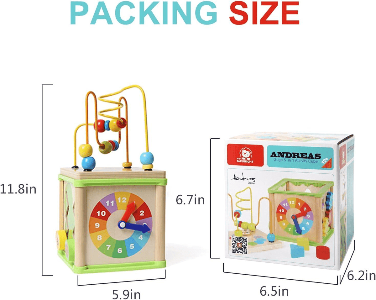 Wooden Activity Cube Board for Kids Hand and Eye Coordination (2025-1 )