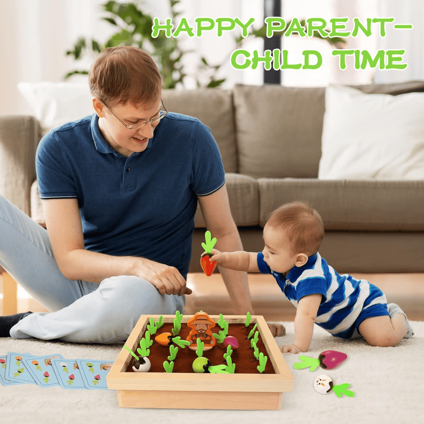 Wooden Carrot Harvest Game - Toynix