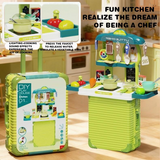 Green Large Kitchen Play Set for Kids (678-631A)