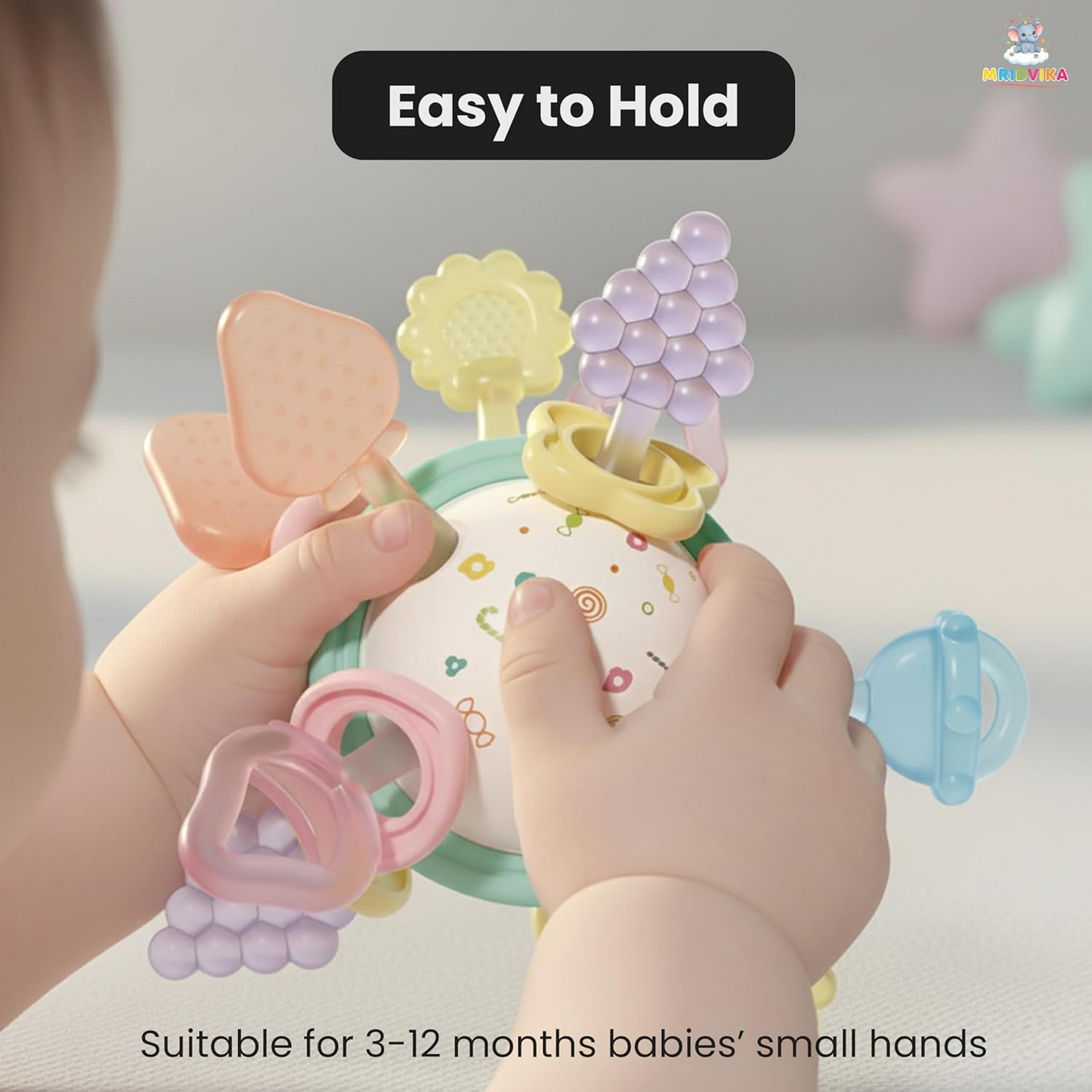 3 in 1 Teether Ball For Babies (1127-5B)