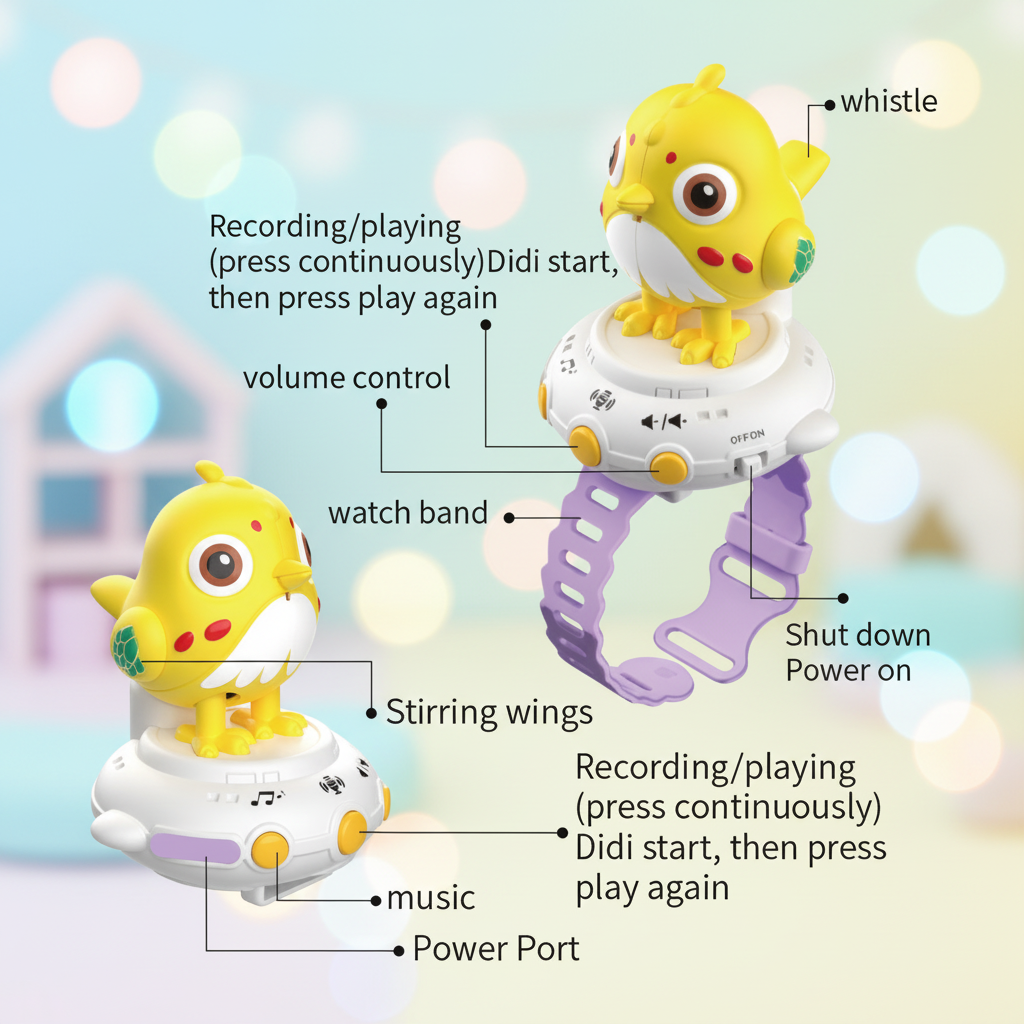 Kids Educational Voice Controlled Bird Watch Toy (Random Color | 027)