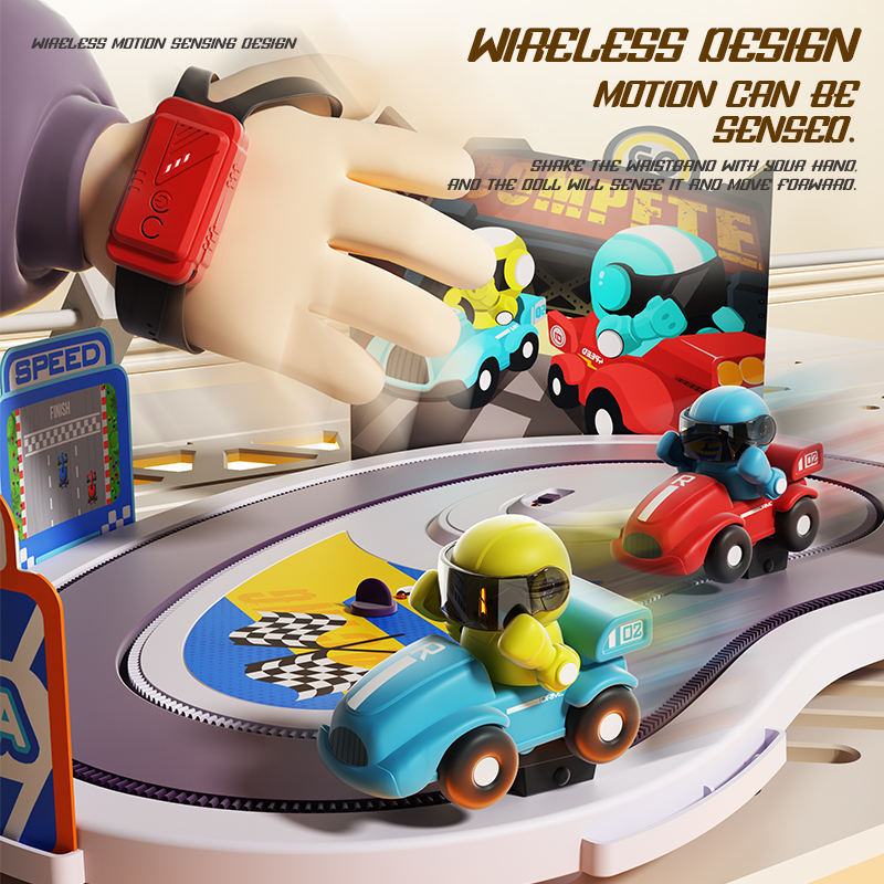 Two-Player Hand Gesture Control Race Track Set for Kids (P010)