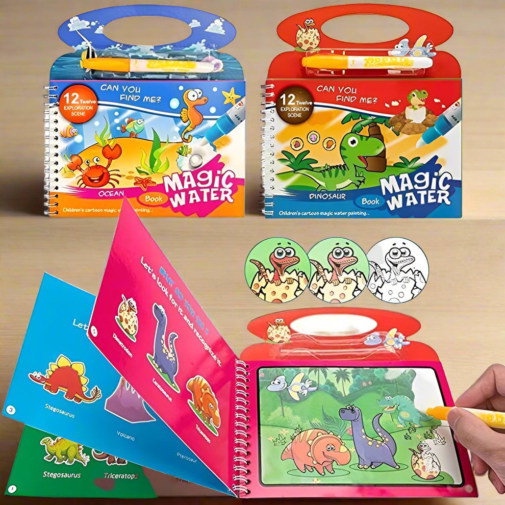 Reusable Drawing Magic Water Pen Coloring Book For kids