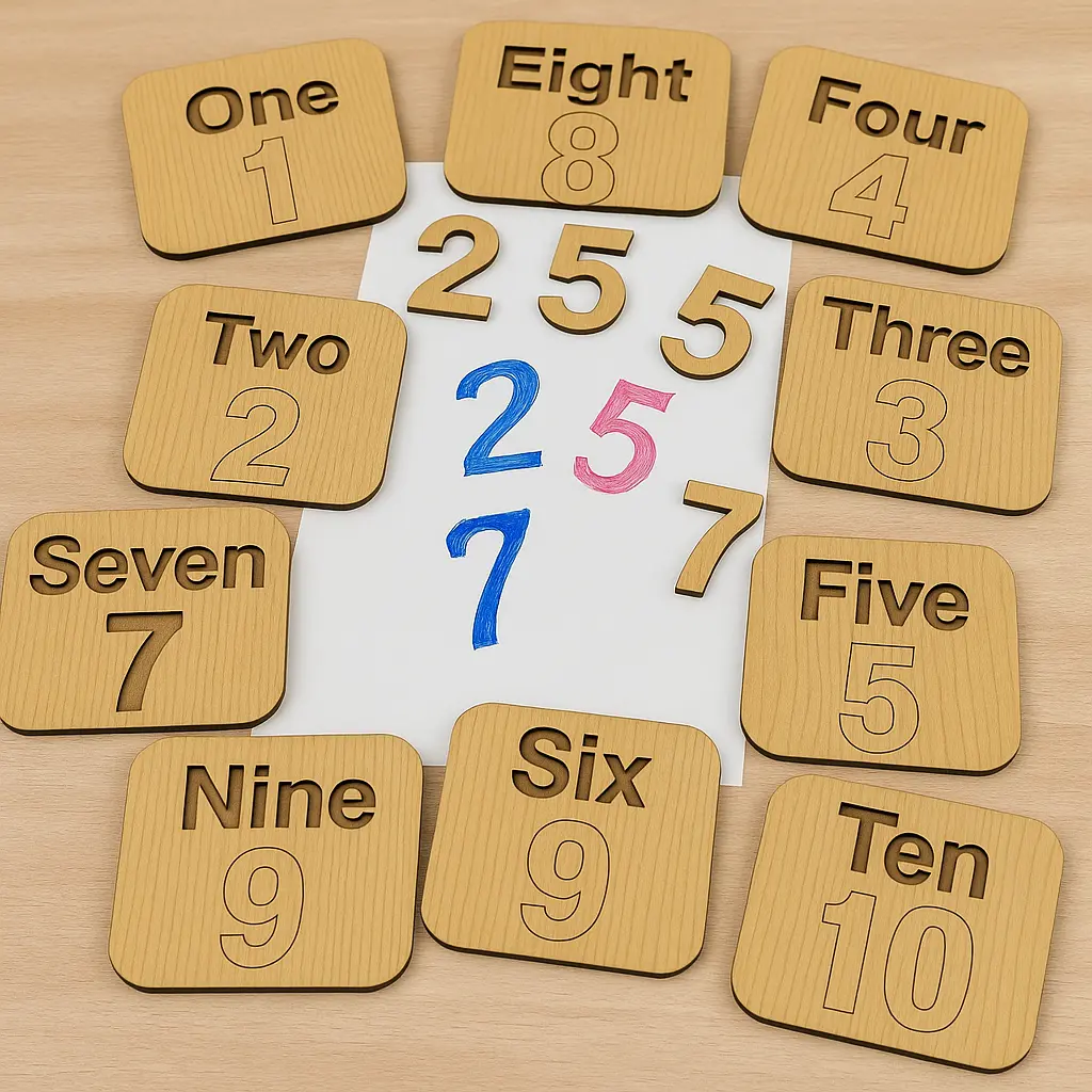 3-in-1 Wooden Kids Drawing Stencils & Puzzle Set – Urdu, English & Math
