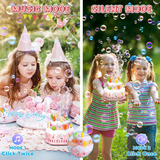 Cake Automatic Bubble Machine Toy with LED Light & Music for Kids (578)