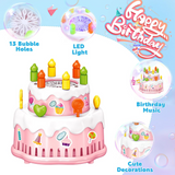 Cake Automatic Bubble Machine Toy with LED Light & Music for Kids (578)
