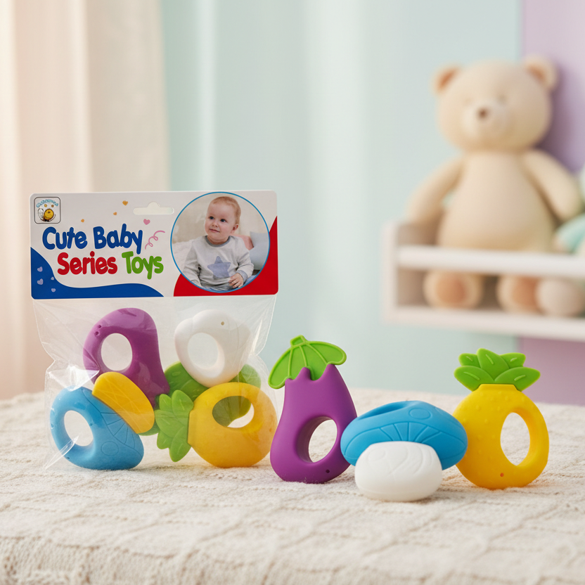 Colorful 4-Piece Set of Baby Teethers (YS466-5)