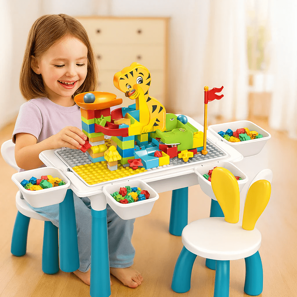DIY Animal World Table Building Blocks For Kids - 102 Pcs