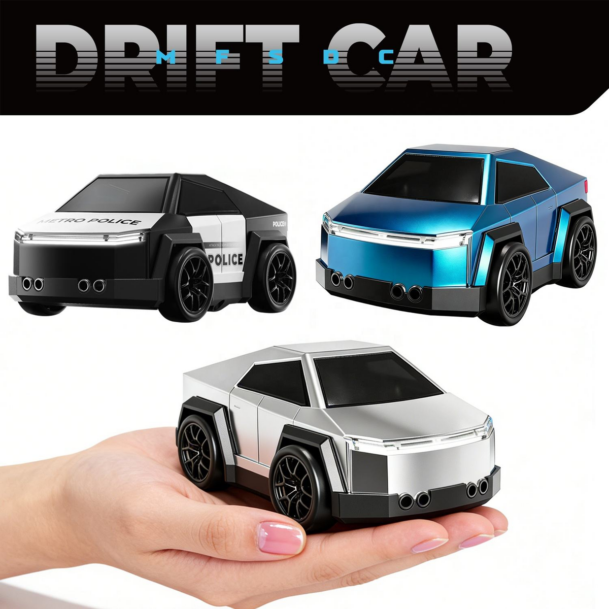 Mini RC Cyber Truck – Smart Racing Induction Car with Lights & Sound (358-9)