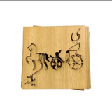 Wooden Urdu & English Alphabet & Shape Stencils Set