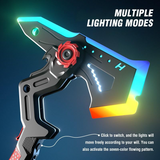 2-in-1 LED Transforming Axe & Sword Toy with Spray Effect for Kids (HY2555)