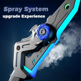 2-in-1 LED Transforming Axe & Sword Toy with Spray Effect for Kids (HY2555)