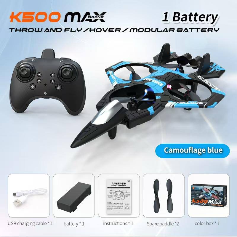 K500 Max Fighter Jet RC Drone for Beginners Kids Adults (Random Color)