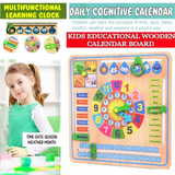 Educational Wooden Multifunctional Calendar Clock | 2025-13