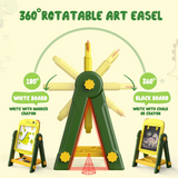Kids Dual-Sided Magnetic Art Easel Drawing Board with Accessories (050-65)