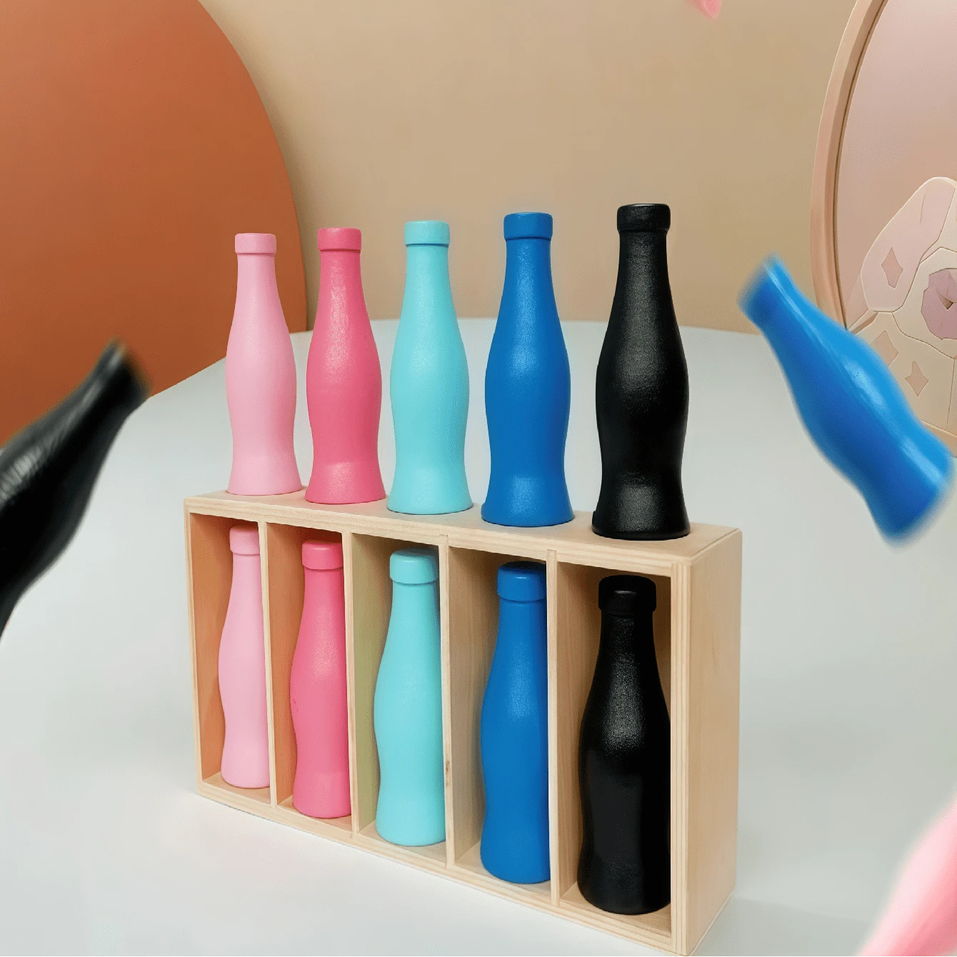 Color Matching Puzzle Bottles – 10pcs Set with Storage Box (2025-15)