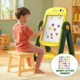 Kids Dual-Sided Magnetic Art Easel Drawing Board with Accessories (050-65)