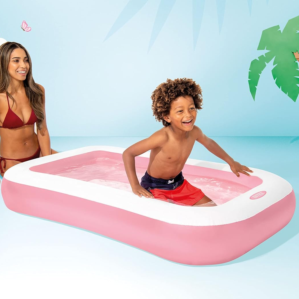 Intex 5.5ft Rectangular Inflatable Swimming Pool for Kids (58423)