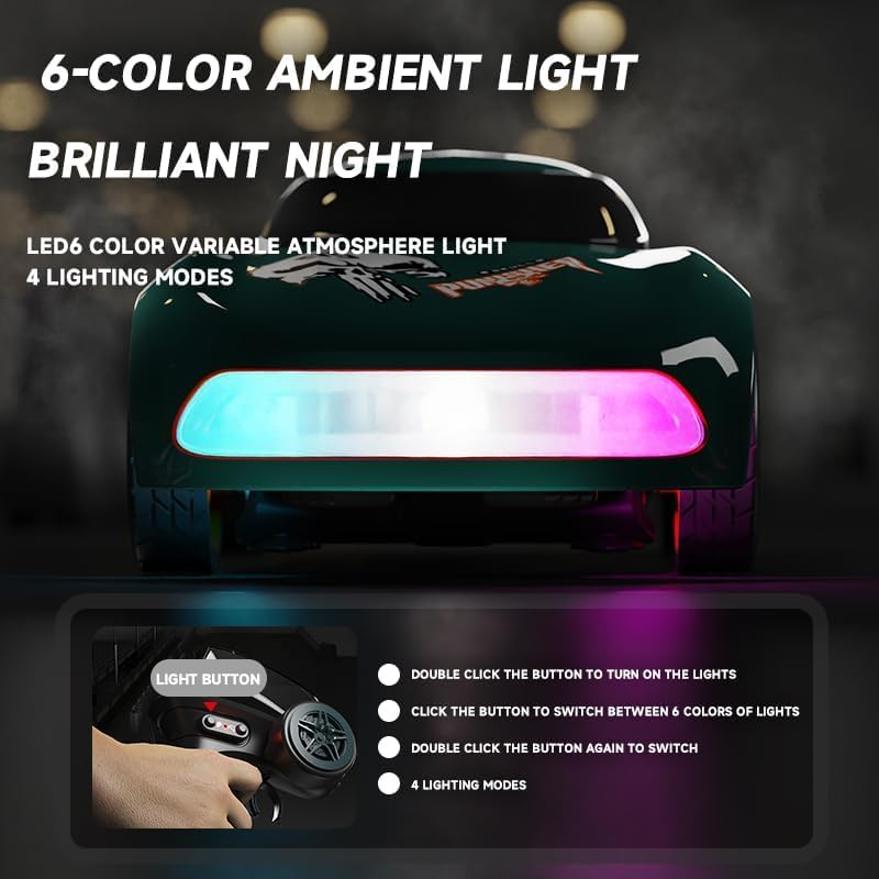 Lighting Mini Desktop Drift RC Car 1/64 Scale 4WD