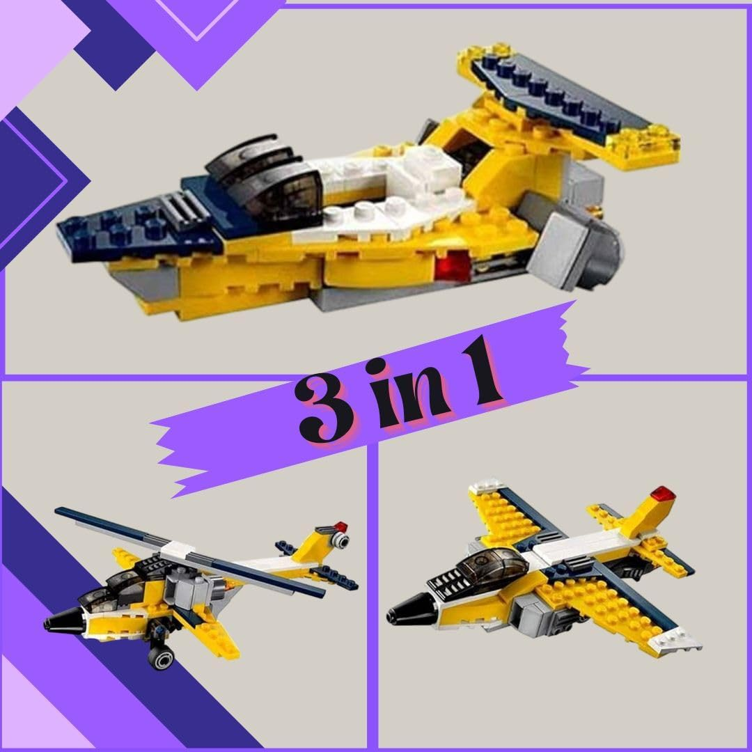 Architect Airplane Brick Toy 3-in-1 Building Blocks – (130 Pieces | 3105)