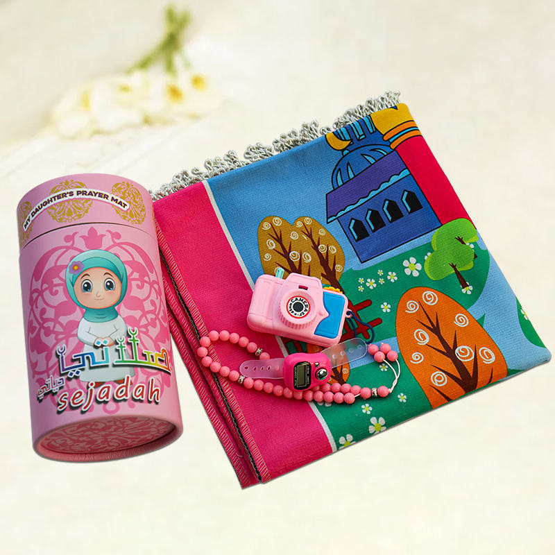 Children’s Prayer Mat Set with Tasbeeh and Digital Counter
