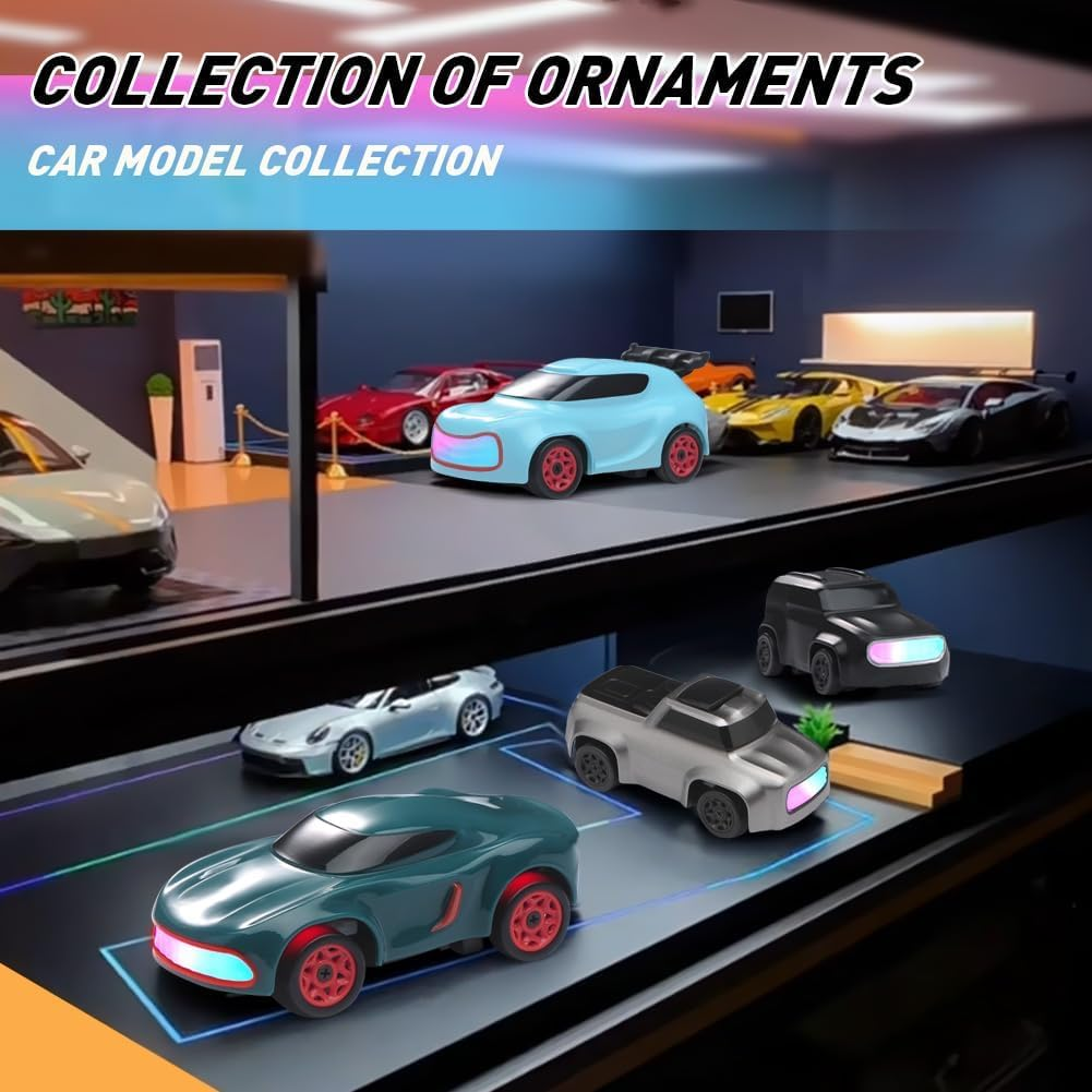 Lighting Mini Desktop Drift RC Car 1/64 Scale 4WD