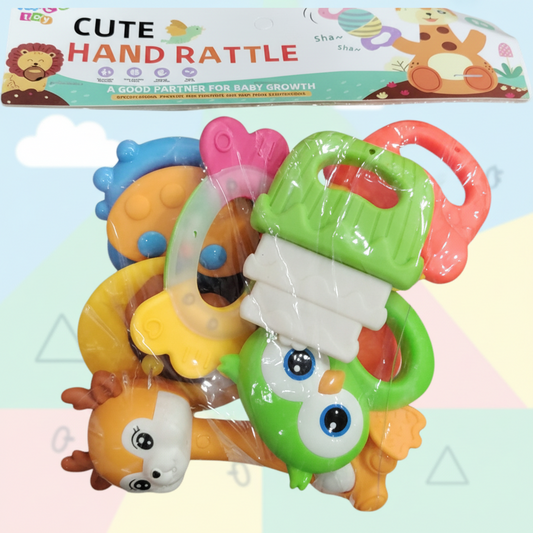 Cute Baby Rattle & Teether Set – Safe Infant Toy - Toynix