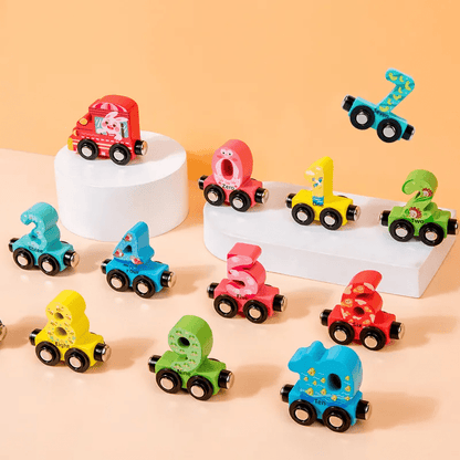 Wooden Digital Number Train Toy Set - Toynix
