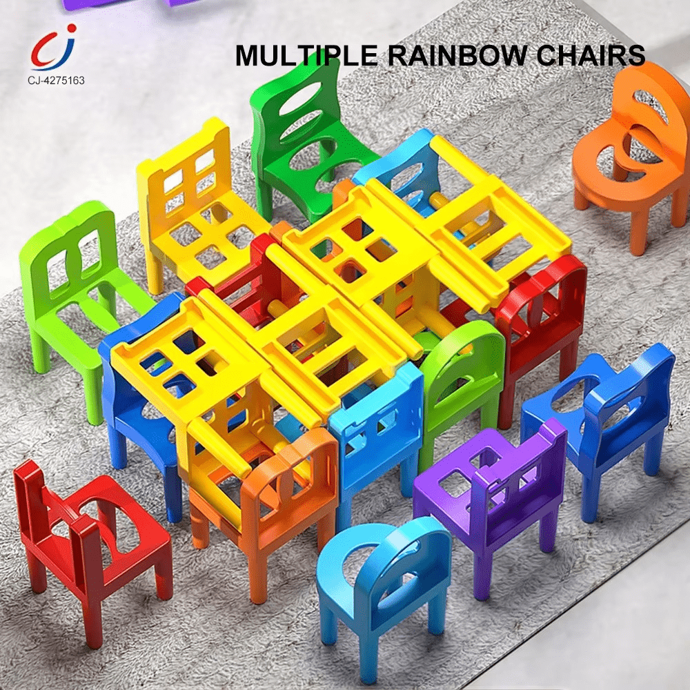 Stacking Chairs Balance Puzzle Battle Building Blocks Game (188D-60)