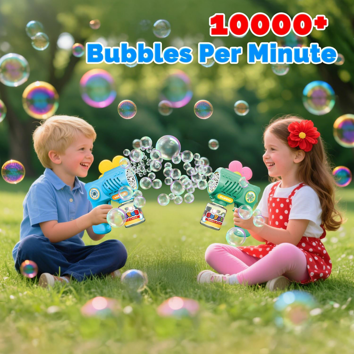 Cartoon Bubble Gun for Kids (Random Color | AL-2037)