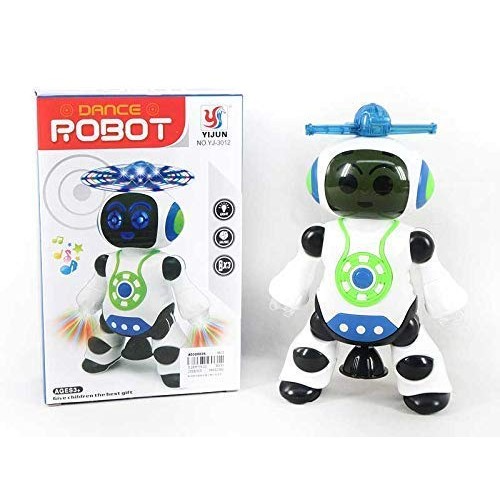 3D Flashing Lights Robot for Kids Toy With 360 Degree Rotation