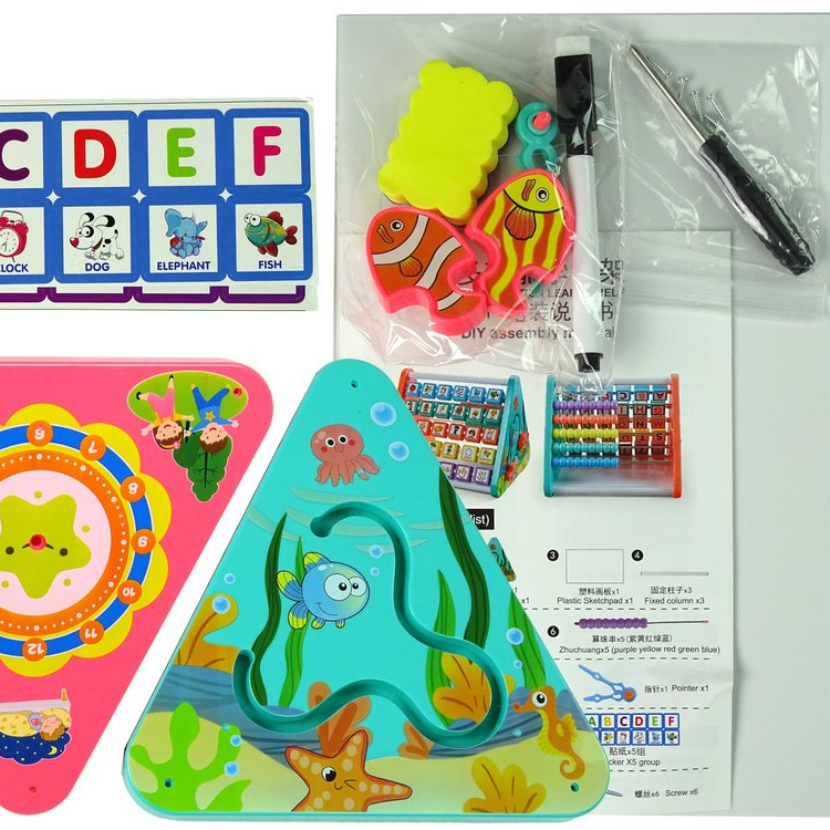 5-in-1 Multifunction Learning Activity Shelf for Kids