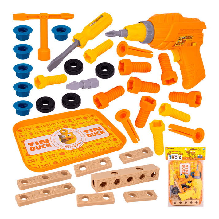 Electric Toy Drill Toy Set for Kids – Battery Operated Pretend Play Tool Kit