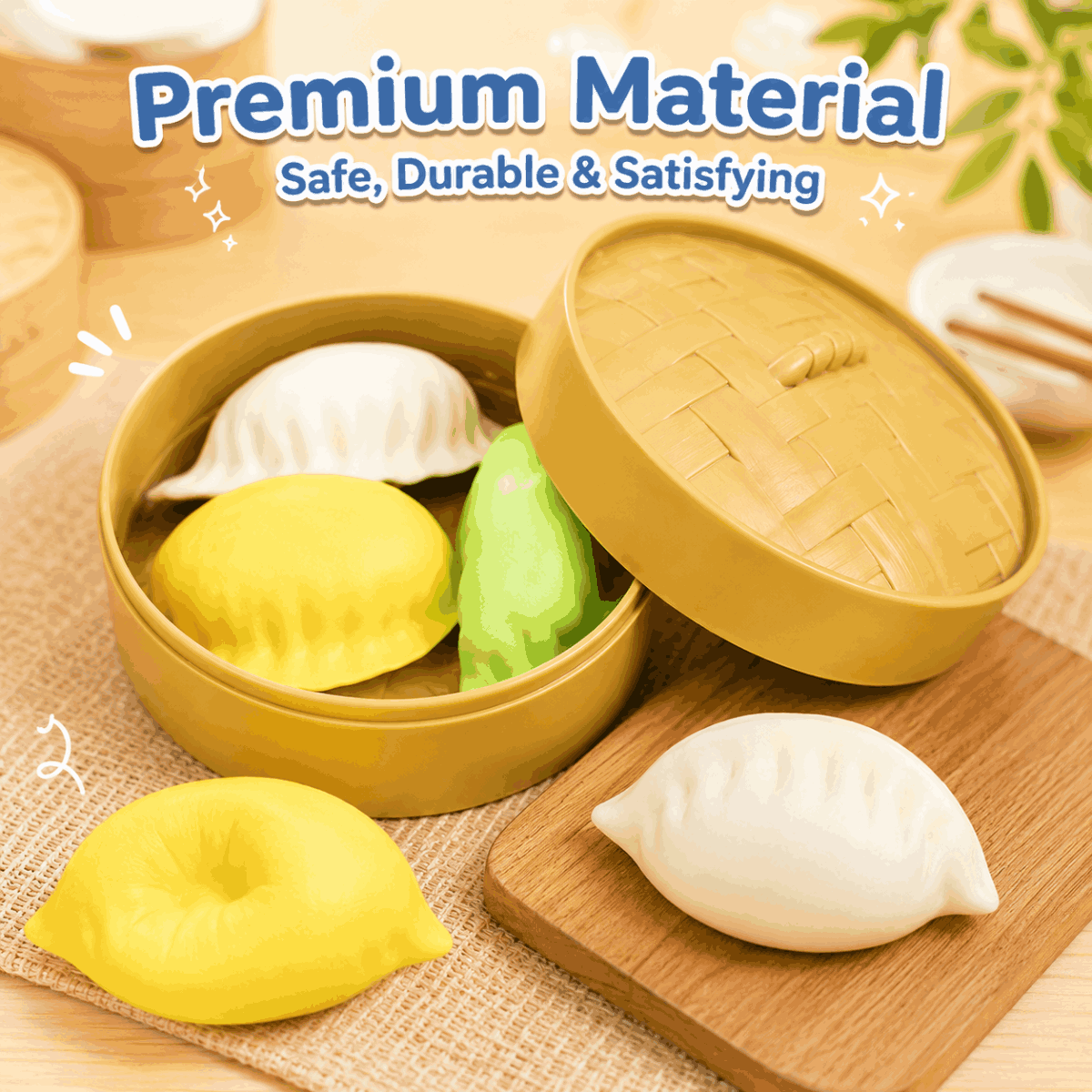 Dumpling Squishy Stress Relief Fidget Toy