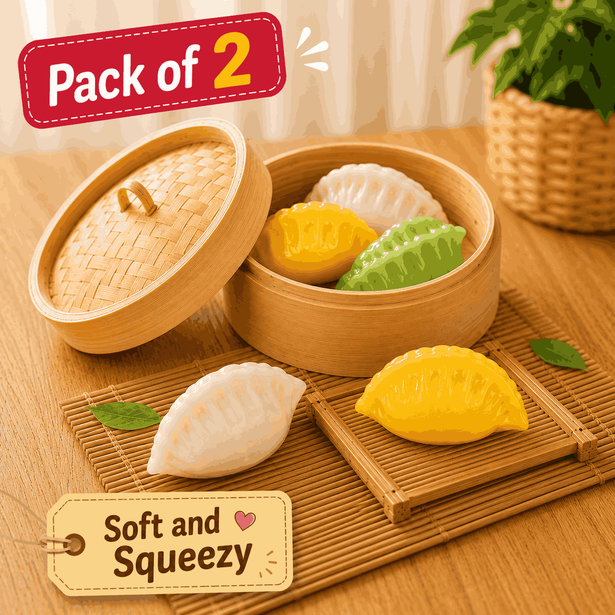 Dumpling Squishy Stress Relief Toy (DS3)
