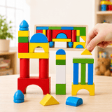Classic Wooden Building Blocks - 26 Piece Set | 2025-9