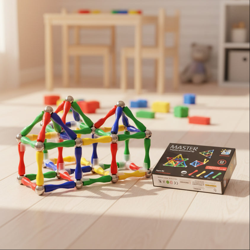 3D Magnetic Sticks Construction Set - 63 PCS (TLH-C3)