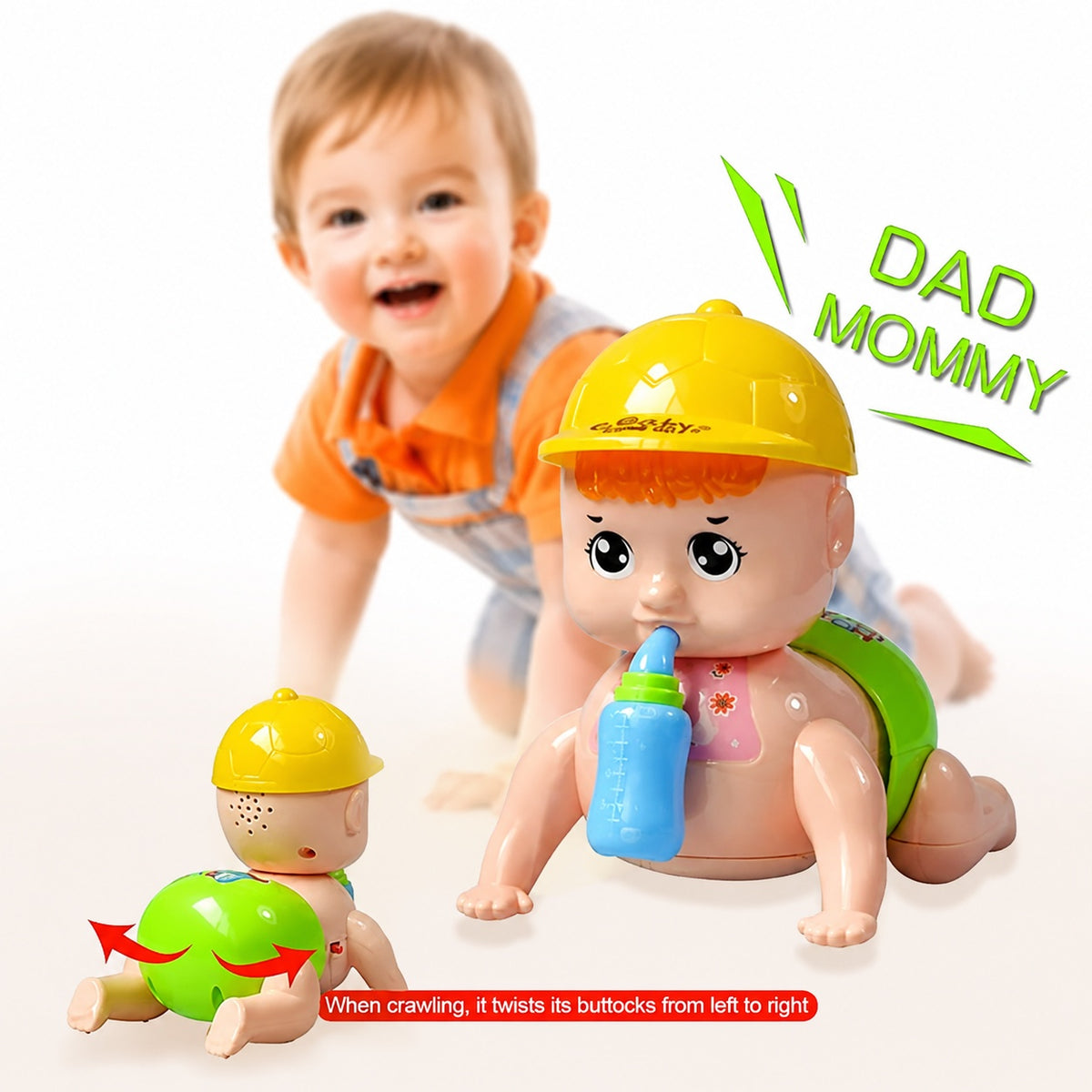 Electric Crawling Baby Toy With Sound & Music - Toynix