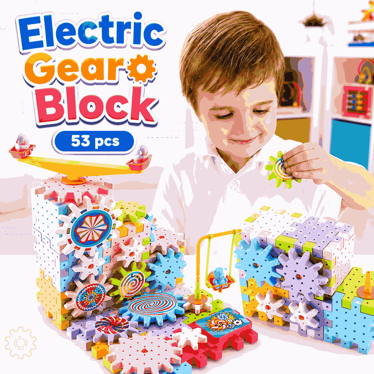 Electric Building Block Gear Toy (6021)