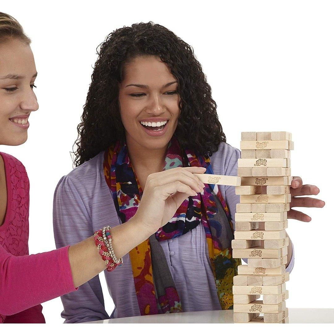 Classic Jenga Wooden Stacking Tower Board Game for Kids & Adults - Toynix