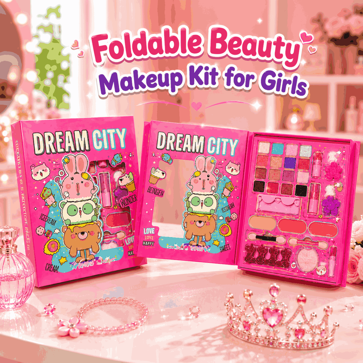 Foldable Beauty Makeup Kit for Girls (V6413)
