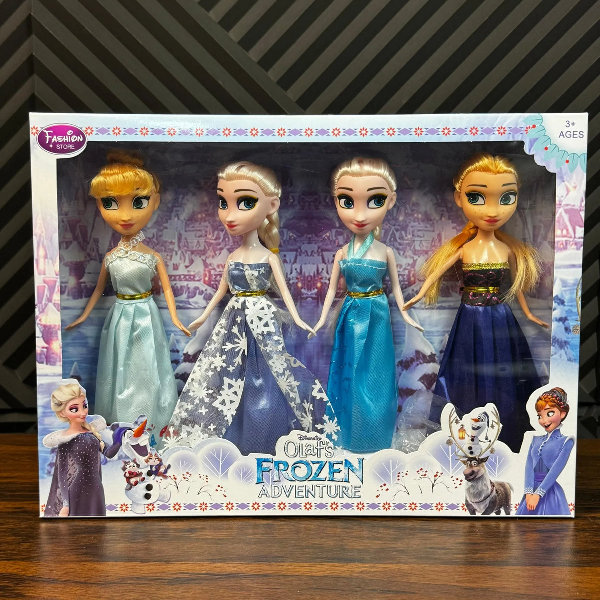 4-in-1 Frozen Princess Dolls Set for Girls