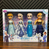 4-in-1 Frozen Princess Dolls Set for Girls