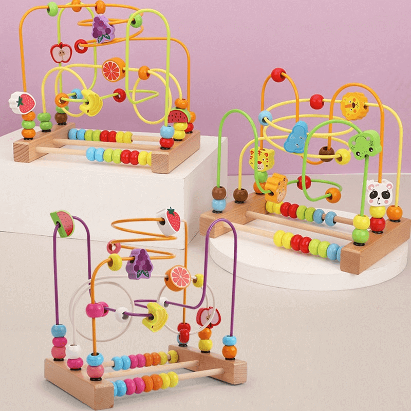 Wooden Bead Roller Coaster Toy For Kids | 2025-1